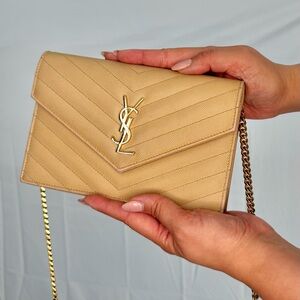 YSL Cassandre envelope flap wallet on chain